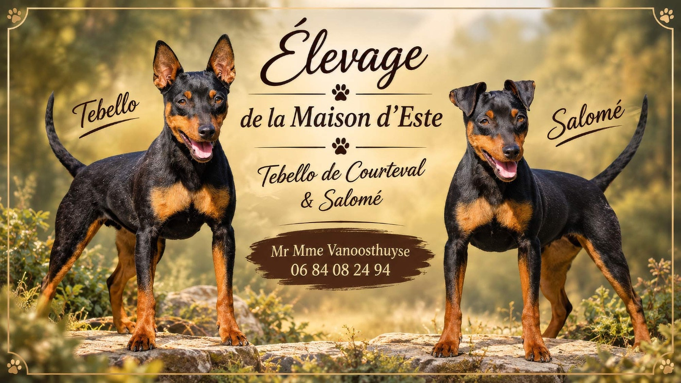De la Maison d'Este - Pinscher nain - Portée née le 17/09/2026
